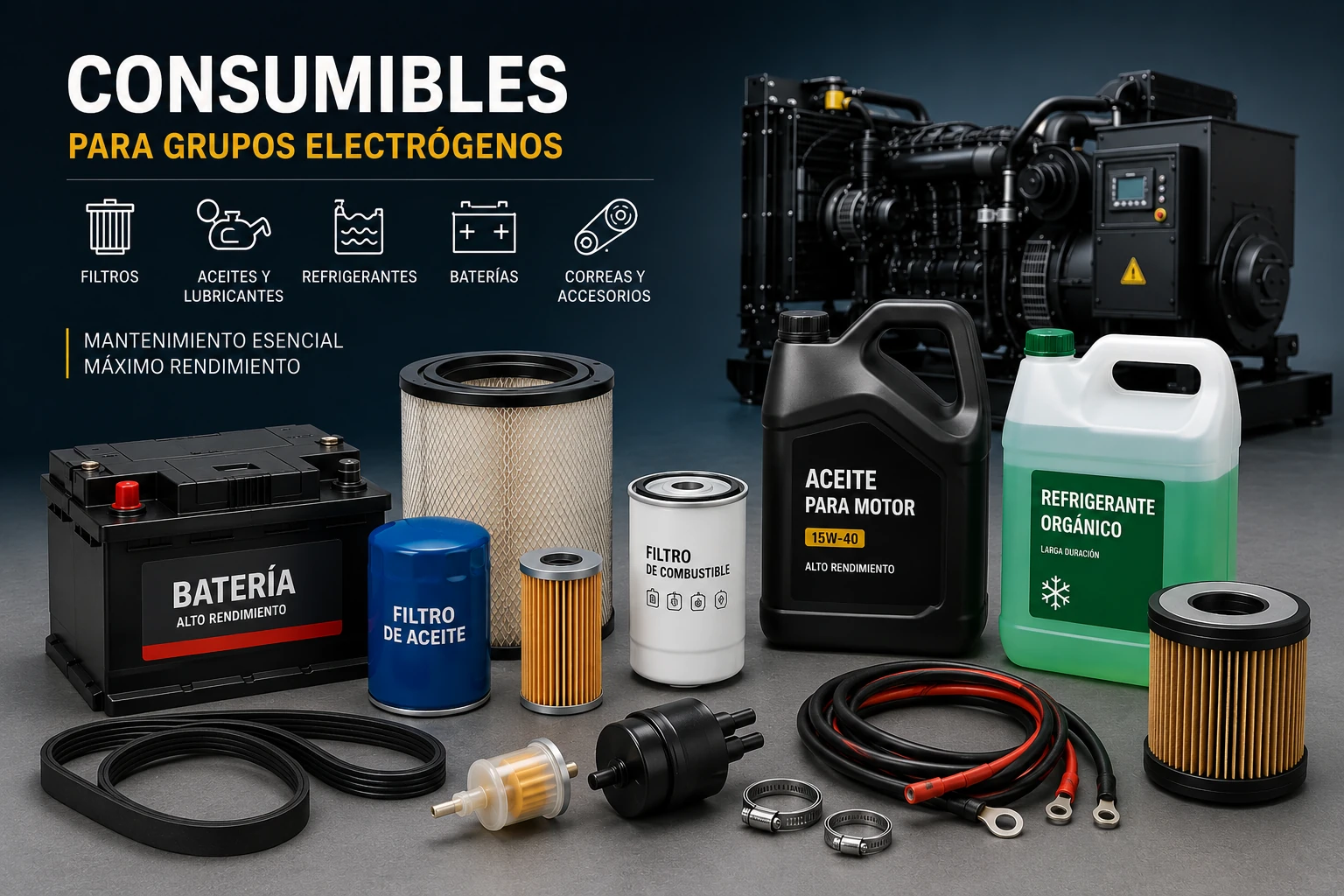 Consumibles para grupos electrógenos